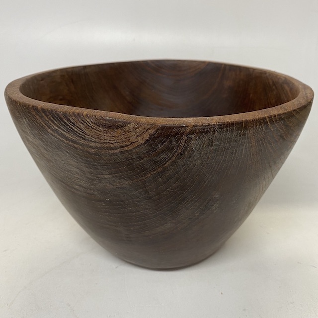 BOWL, Wooden Bowl - Medium 25cmD x 16cmH